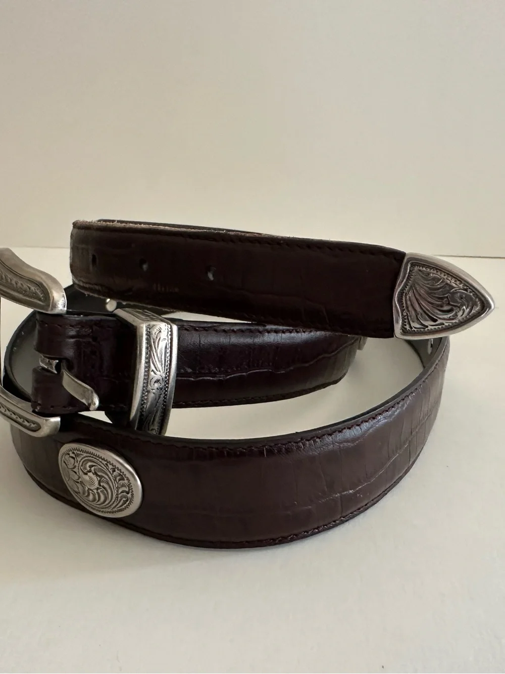Vintage Cow Hyde Brown leather Western Belt
